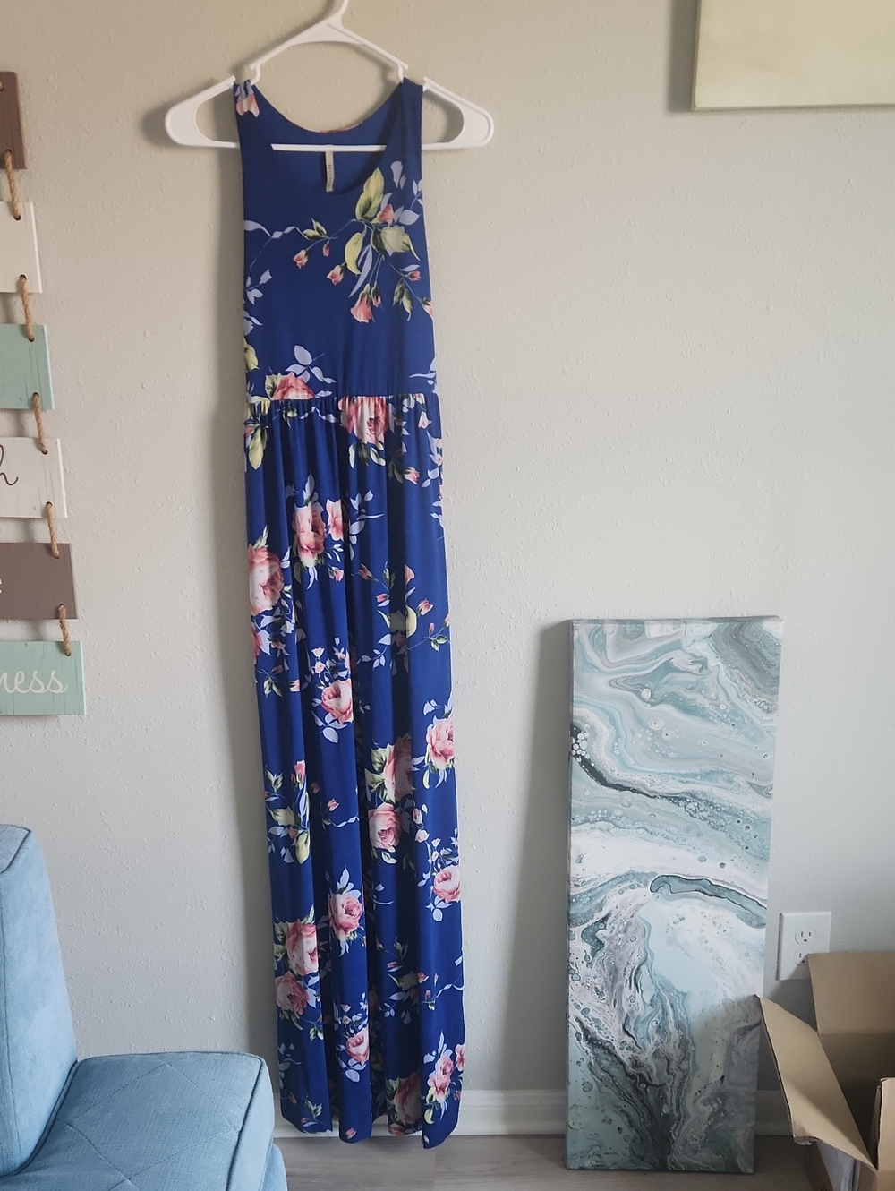 Bellamie Royal Blue Floral Dress